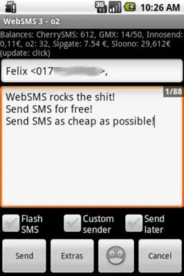 WebSMS discoplus Connector android App screenshot 0